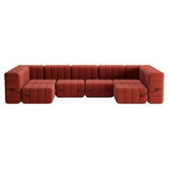 Curt-Set 15 - e.g. Flexible U-shaped sofa - Dama - 0058 (Red)
