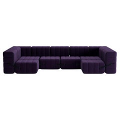 Curt-Set 15 - E.G. Flexible U-Shaped Sofa - Jet - 9607 'Blue / Purple'