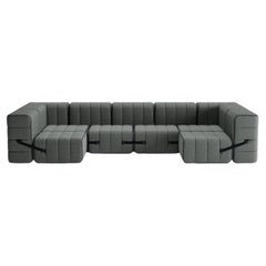 Curt-Set 15 - e.g. Flexible U-shaped sofa - Sera - Gravel (Grey)