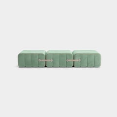 Curt-Set 3 - e.g. Flexible bench - Barcelona - Patina - V3347/46 (Light green)