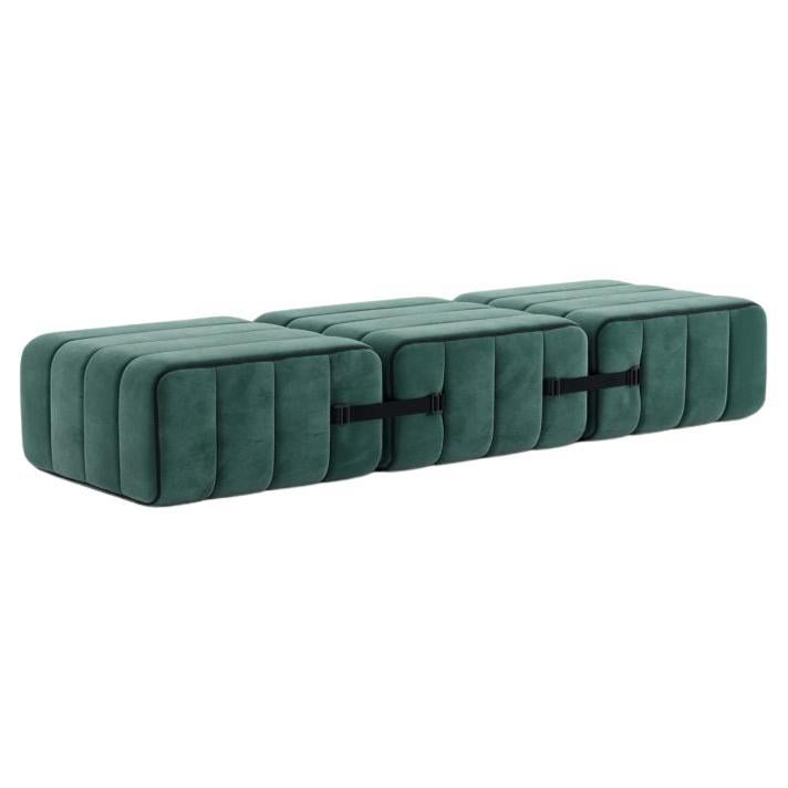 Curt-Set 3 - E.G. Flexible Bench - Barcelona - Serpentine - V3347/39 'Green'