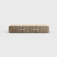 Curt-Set 3 - e.g. Flexible bench - Barcelona - Vole - V3347/15 'Grey / Brown'