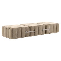 Curt-Set 3 - e.g. Flexible bench - Barcelona - Vole - V3347/15 'Grey / Brown'