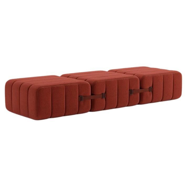 Kurt-Set 3 – E.G. Flexible Bank aus Damast – 0058 ''Rot'' im Angebot