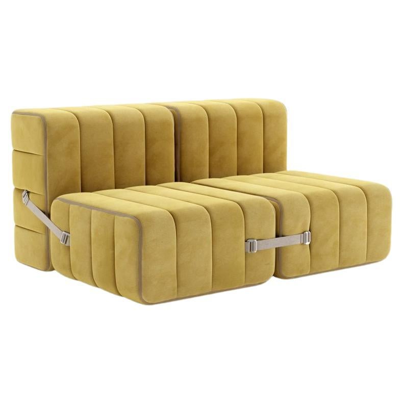 Curt-Set 4 - E.G. Flexible 2-Seater - Barcelona - Cornhusk - V3347/50 'Yellow' For Sale