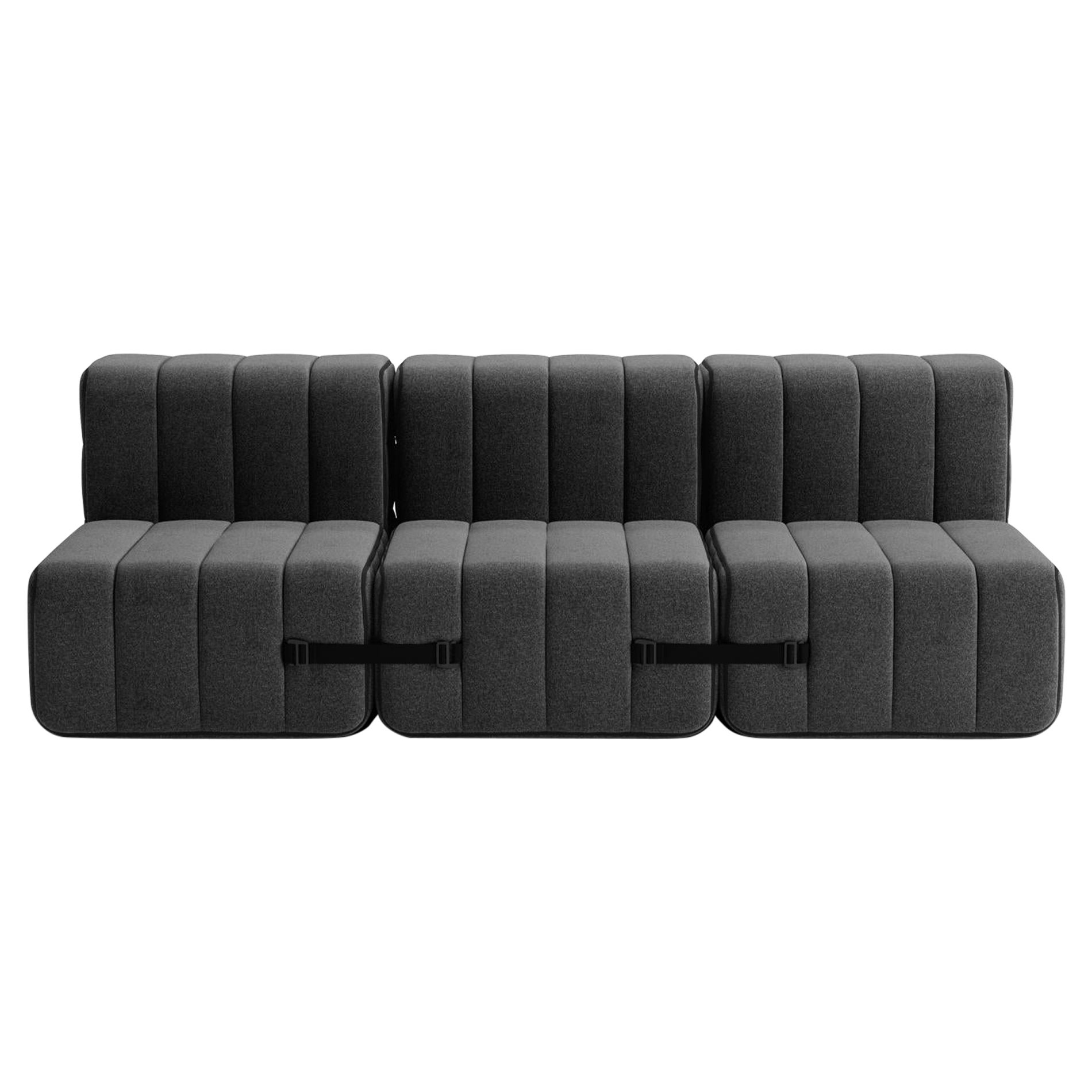 Curt-Set 6 - e.g. Flexible 3-seater - Dama - 0004 (Dark grey) For Sale