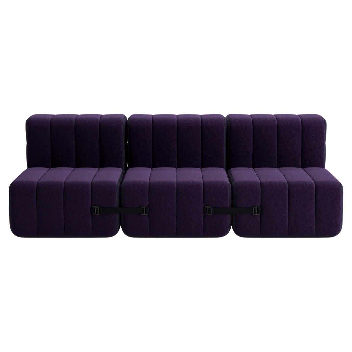 Curt Set 6 Modules, Fabric Jet '9607 Blue / Purple', Curt Modular Sofa System