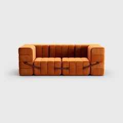 Curt-Set 7 - E.G. Flexible 2-Seater with Armrests - Barcelona - Russet - V3347/1