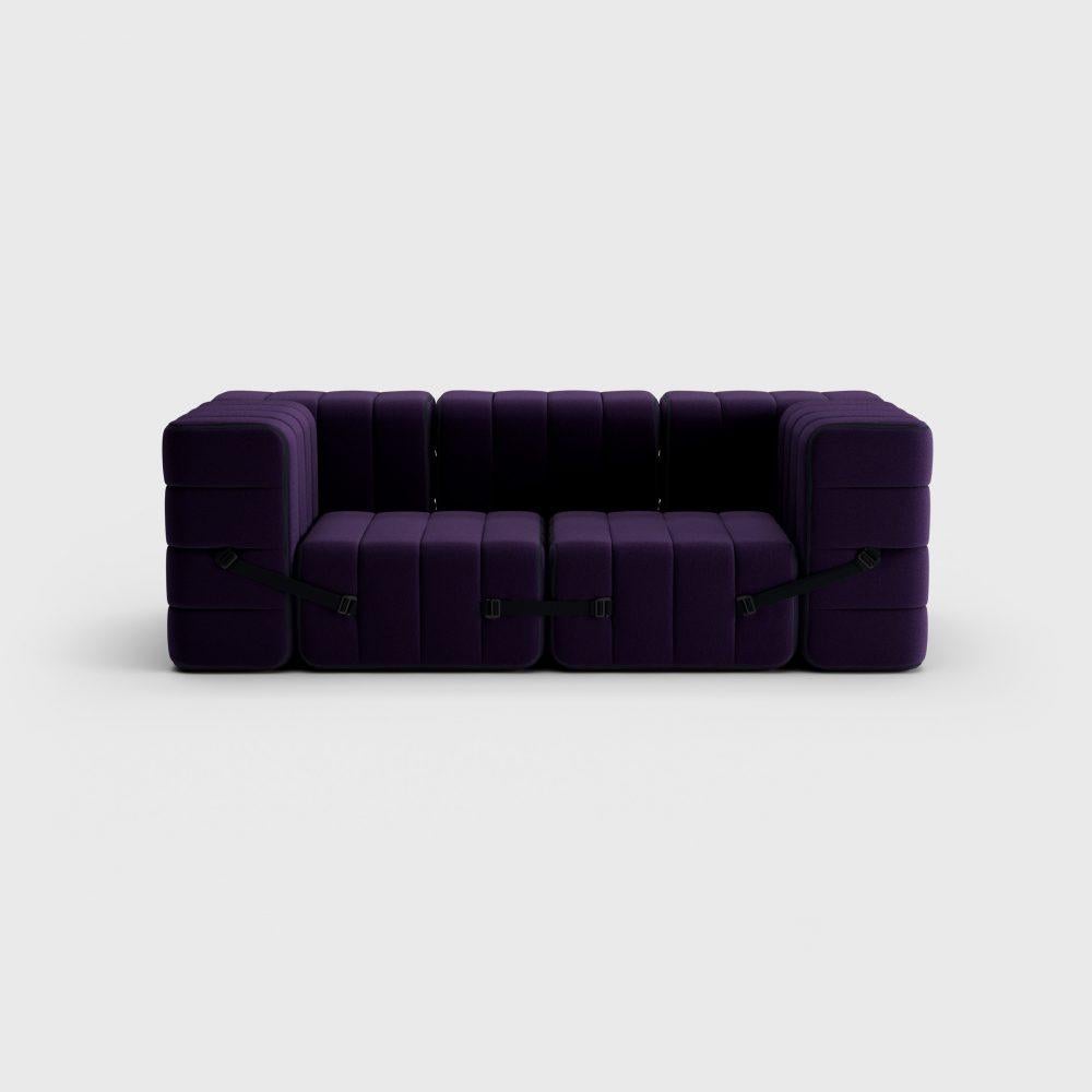 The classic seven.

Why not turn a Modular Sofa into a classic sofa. A really compact, cosy couch with full armrests. And why can't you turn the compact, cosy couch into a small corner sofa or chaise longue, or into so many other configurations?
