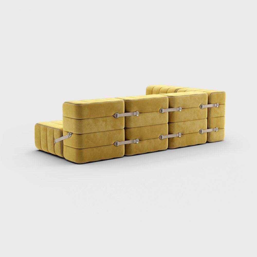 Moderne Tableau Curt-Set 9, E.G. Petit canapé d'angle souple, Barcelone, Cornhusk, V3347/50 en vente