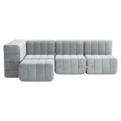 Curt-Set 9 - e.g. Flexible small corner sofa - Barcelona - River - V3347/33