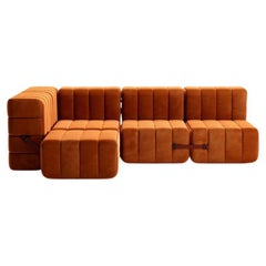 Curt-Set 9 - E.G. Flexible Small Corner Sofa - Barcelona - Russet - V3347/17
