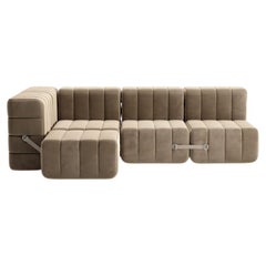 Curt-Set 9 - E.G. Flexible Small Corner Sofa - Barcelona - Vole - V3347/15 Grey