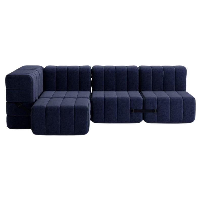 Curt-Set 9 - E.G. Flexible Small Corner Sofa - Dama - 0048 'Dark Blue'