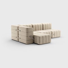 Curt-Set 9 - e.g. Flexible small corner sofa - Jet - 9110 'Grey / Beige'