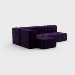 Curt-Set 9 - e.g. Flexible small corner sofa - Jet - 9607 'Blue / Purple'