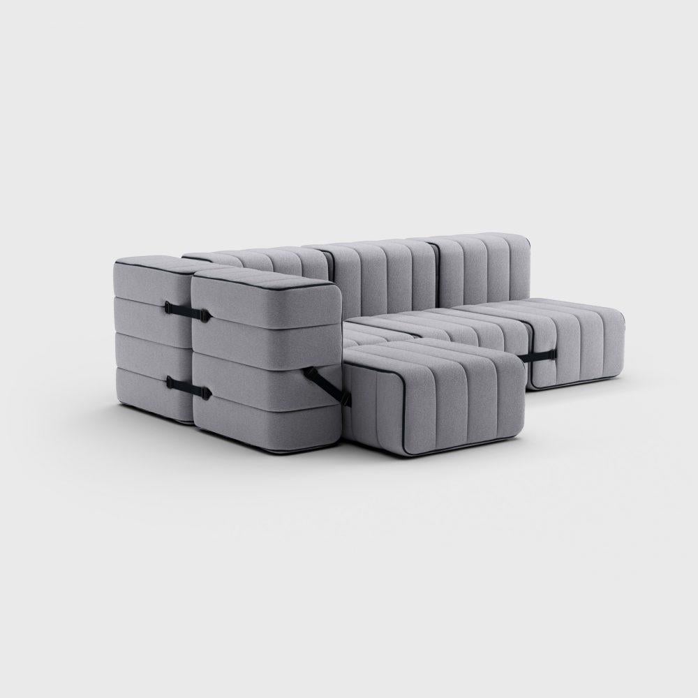 Family Business.

Nine modules are the family set in the Curt modular sofa system. A corner sofa for four, or, if some space is required, four individual armchairs. There is also an alternative sleeping option in this set. Even for three people if