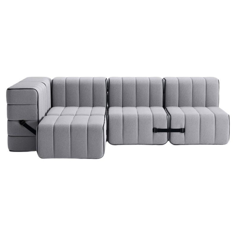 Curt-Set 9 - E.G. Flexible Small Corner Sofa - Jet - 9803 'Grey'