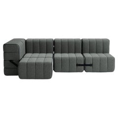 Curt-Set 9 - e.g. Flexible small corner sofa - Sera - Gravel (Grey)