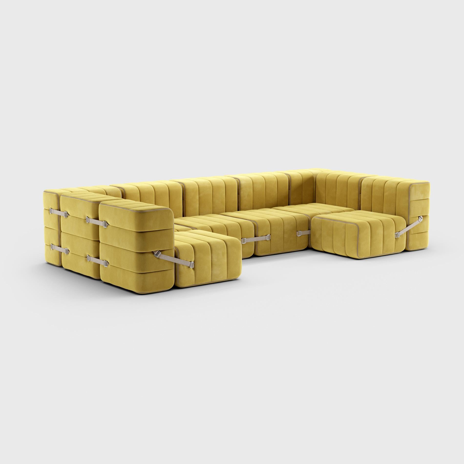 Curt Single Module – Fabric Barcelona 'Cornhusk' – Curt Modular Sofa System In New Condition For Sale In Berlin, BE