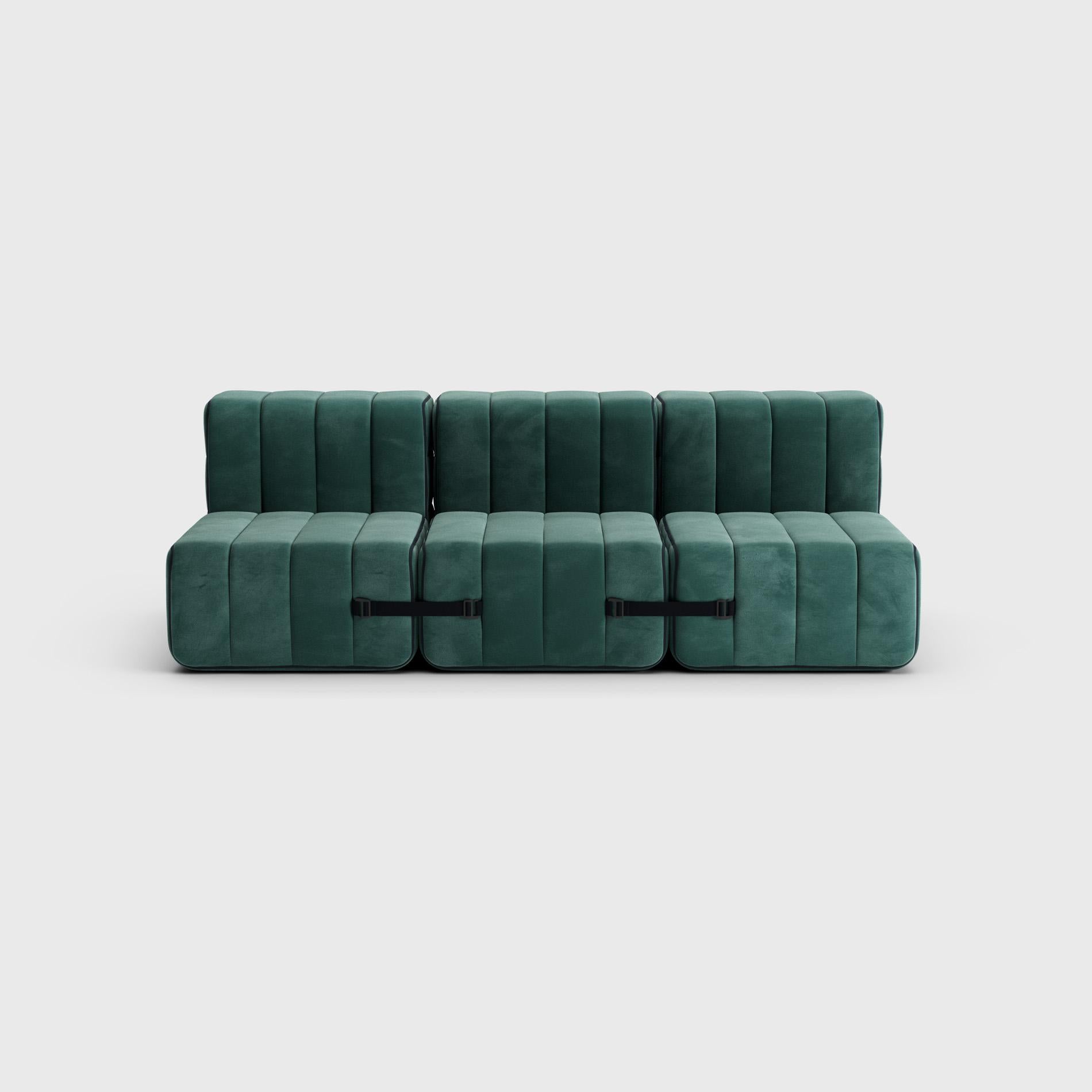 Modern Curt Single Module – Fabric Barcelona 'Serpentine' – Curt Modular Sofa System For Sale
