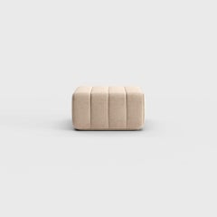Curt Módulo Simple, Tejido Dama '0029 Beige / Gris', Sistema de Sofás Modulares Curt