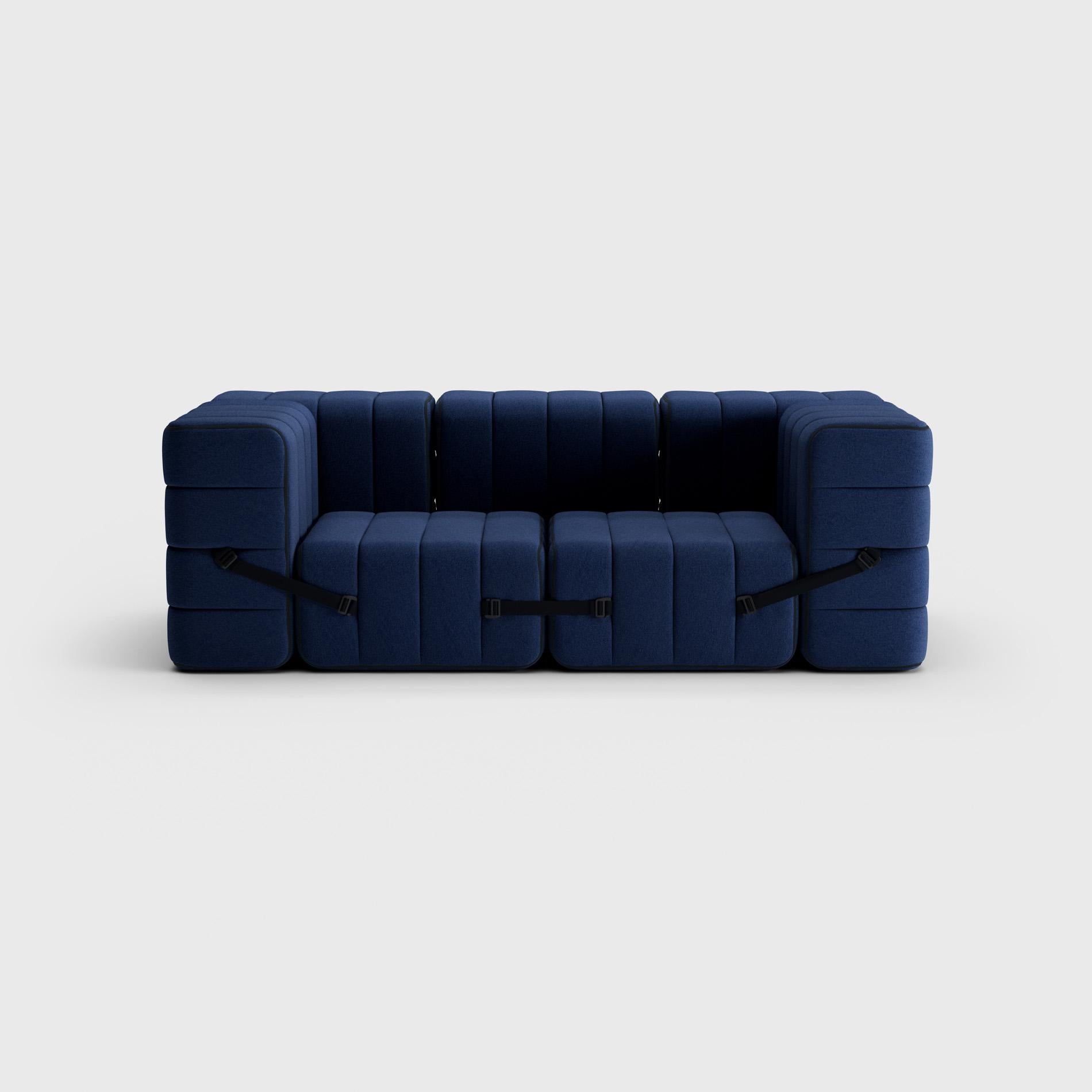 Curt Single Module – Fabric Jet '6098 Dark Blue' – Curt Modular Sofa System In New Condition For Sale In Berlin, BE