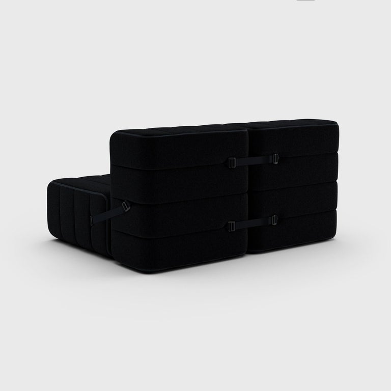 Curt Single Module, Fabric Sera 'Ebony Black', Curt Modular Sofa System ...