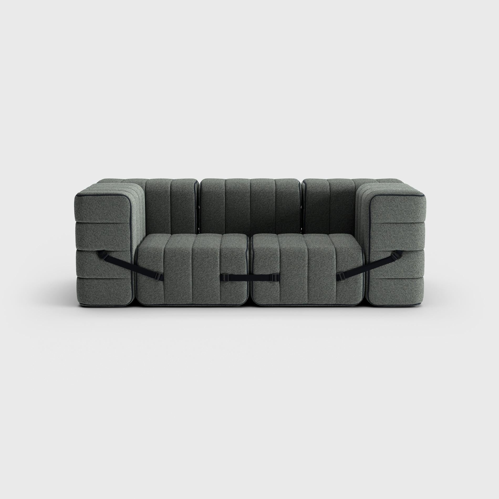 Curt Single Module, Fabric Sera 'Gravel Grey', Curt Modular Sofa System In New Condition For Sale In Berlin, BE