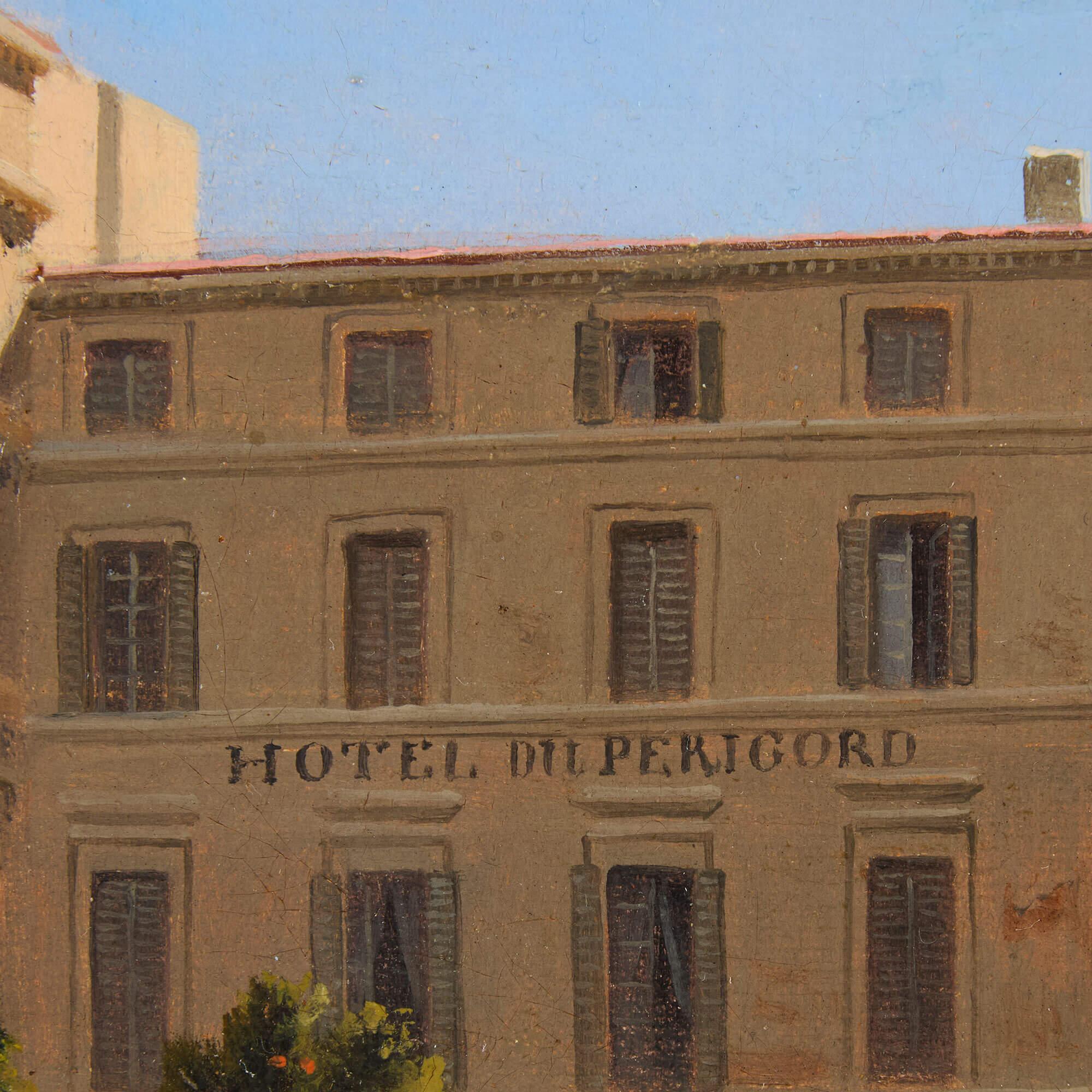 Peinture à l'huile ancienne Place du Gouvernement, Alger par Curt Grolig en vente 1