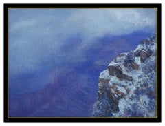 Curt Walters Original Painting Oil On Canvas Signed Mountain Winter Landscape