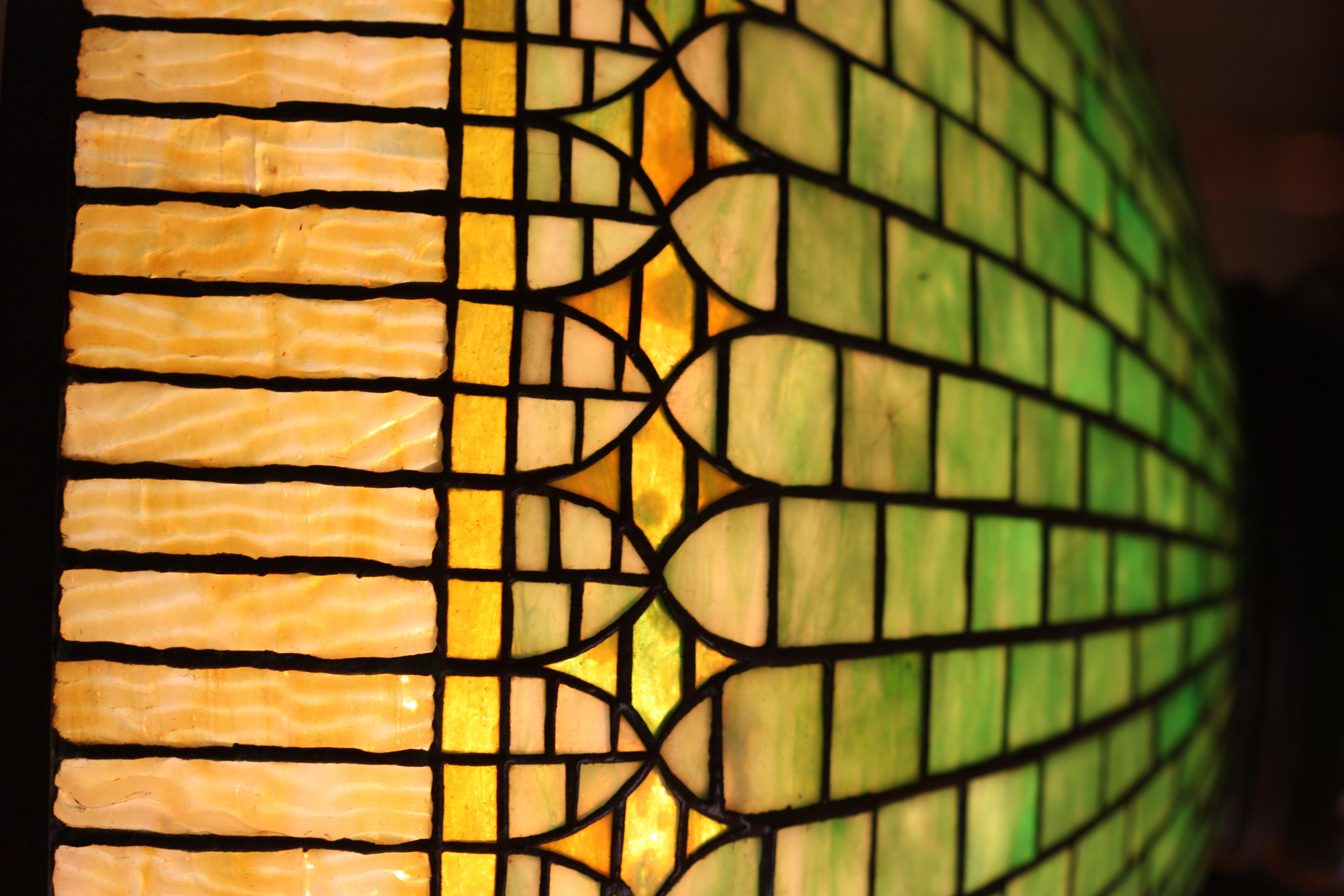 'Curtain Border' Chandelier, Stamped Tiffany Studios, Christie's NY Provenance For Sale 5