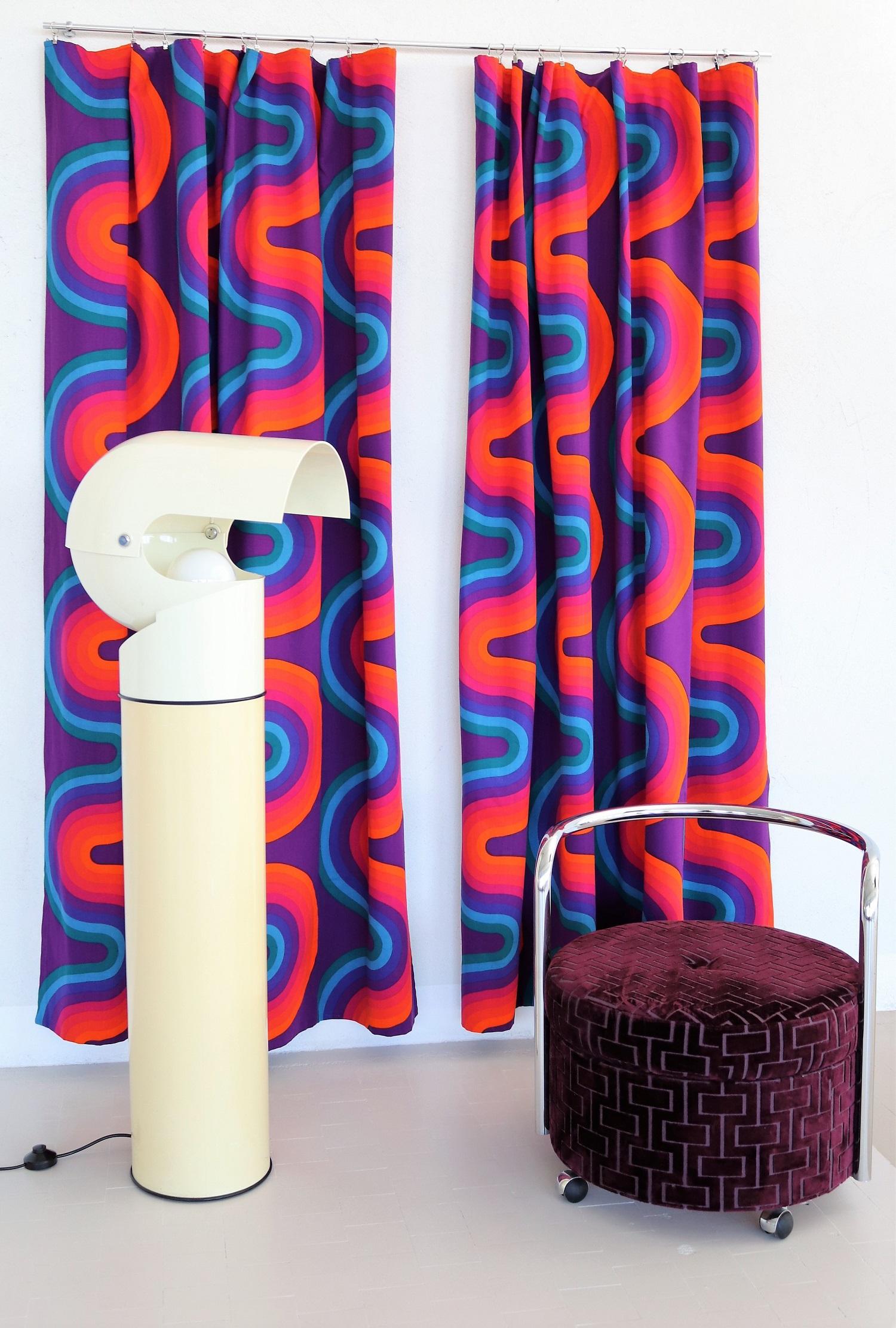 Verner Panton Set of Two Curtain Panels Mira-X Collection,  1960s 3