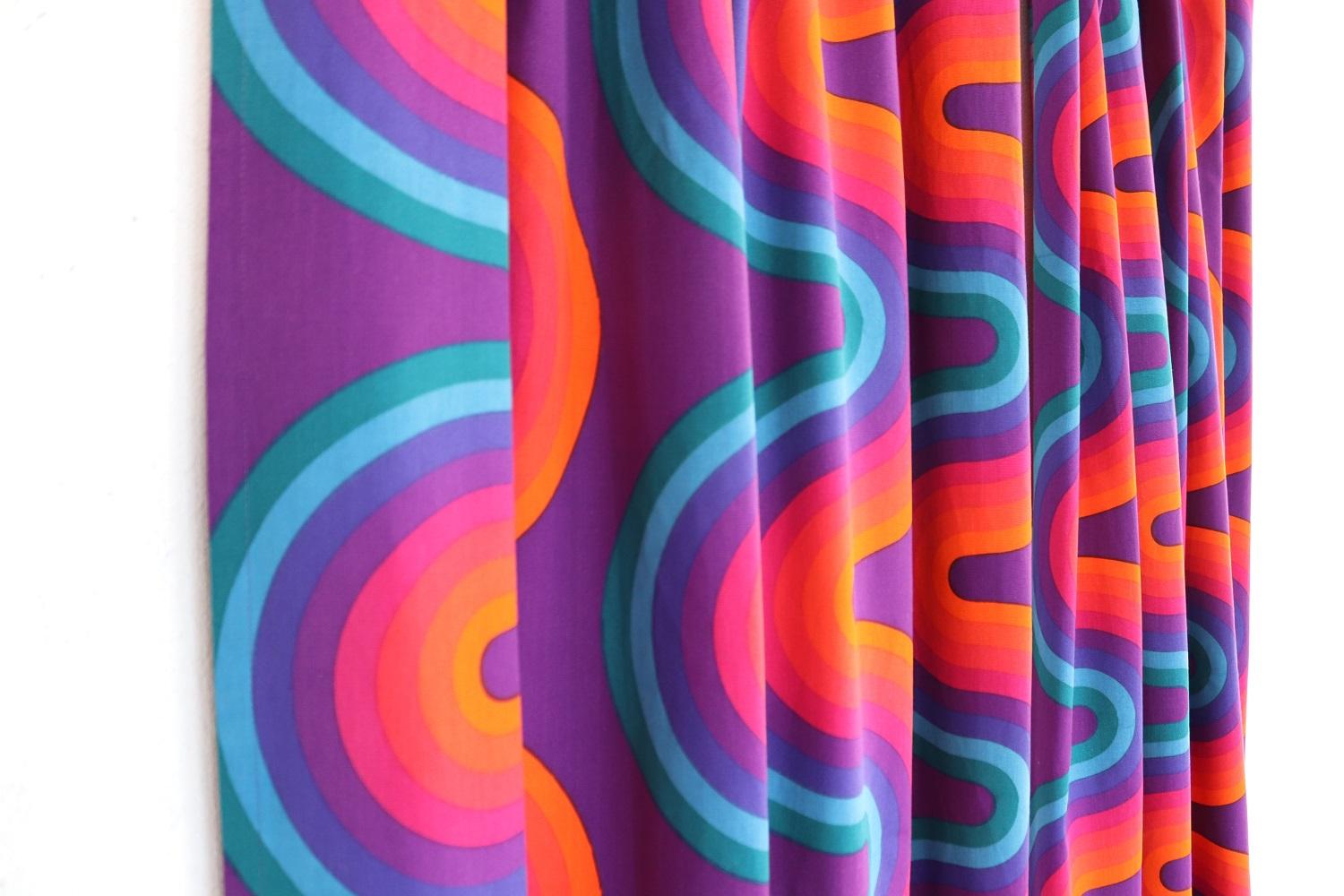 Danish Verner Panton Set of Two Curtain Panels Mira-X Collection,  1960s