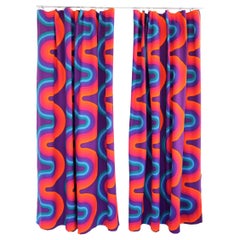 Retro Verner Panton Set of Two Curtain Panels Mira-X Collection,  1960s