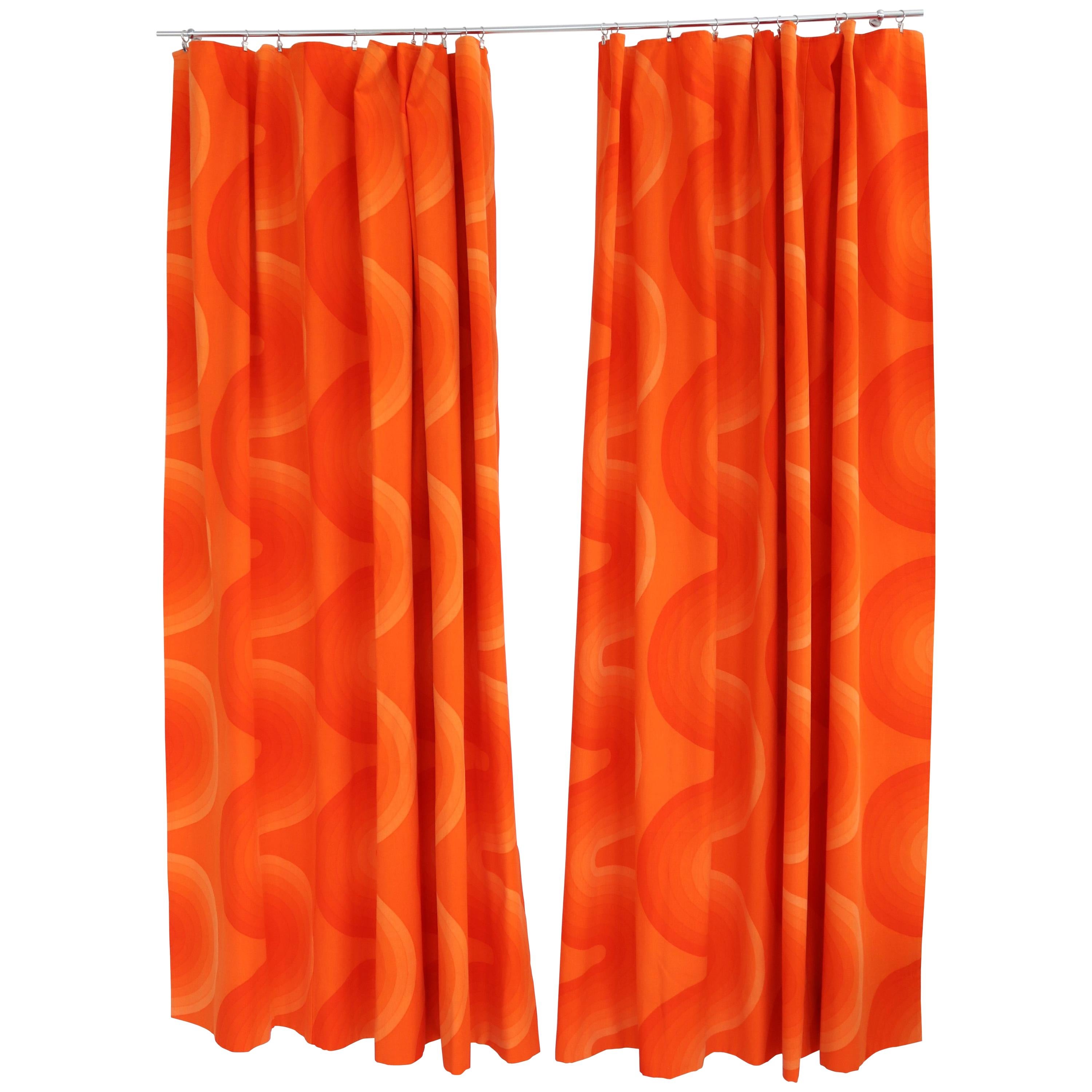 Verner Panton Set of Two Curtain Panels Tapestry Mira-X Collection, 1960