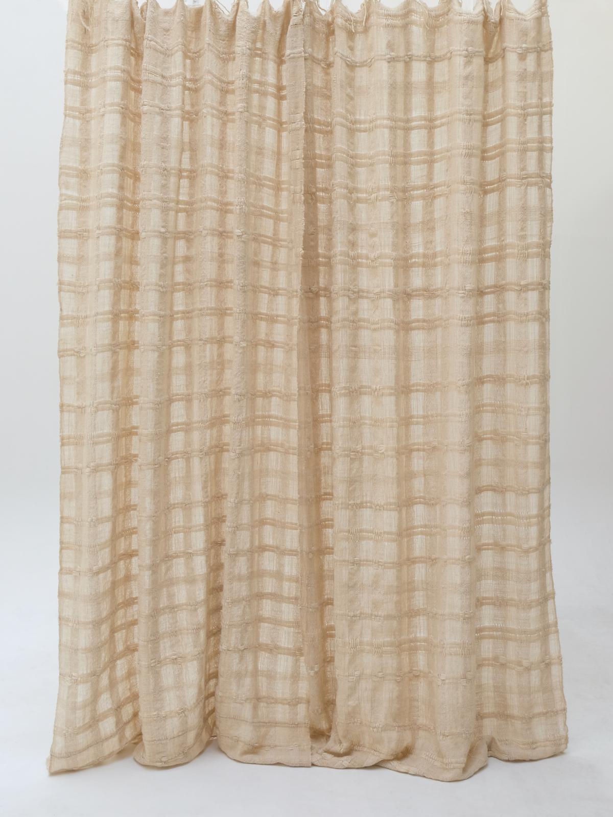 Curtains Made of handspun and handwoven local Wool For Sale 3
