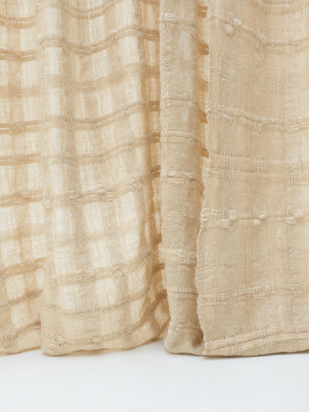 Contemporary Curtains Made of handspun and handwoven local Wool For Sale