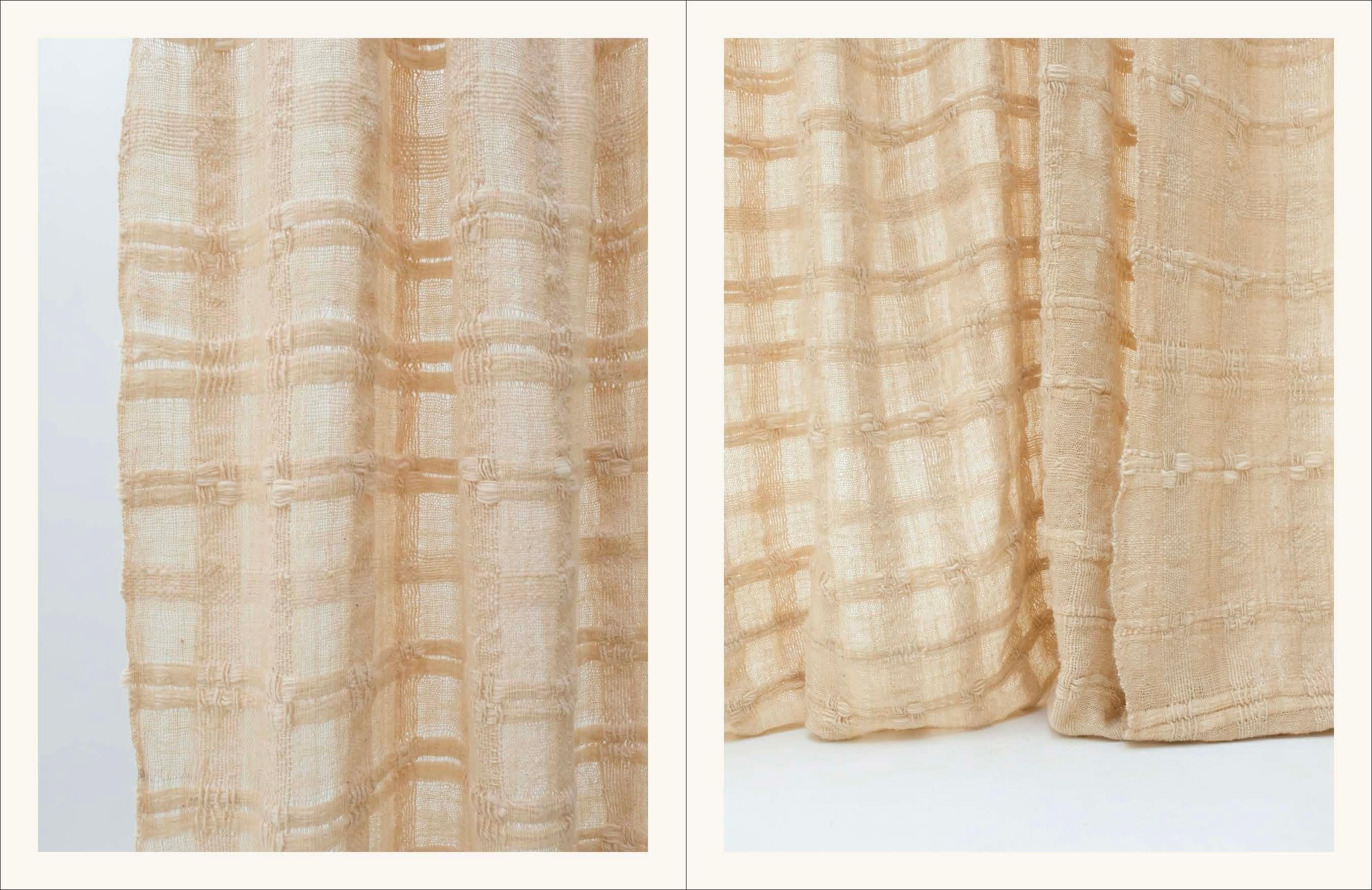 Curtains Made of handspun and handwoven local Wool For Sale 2