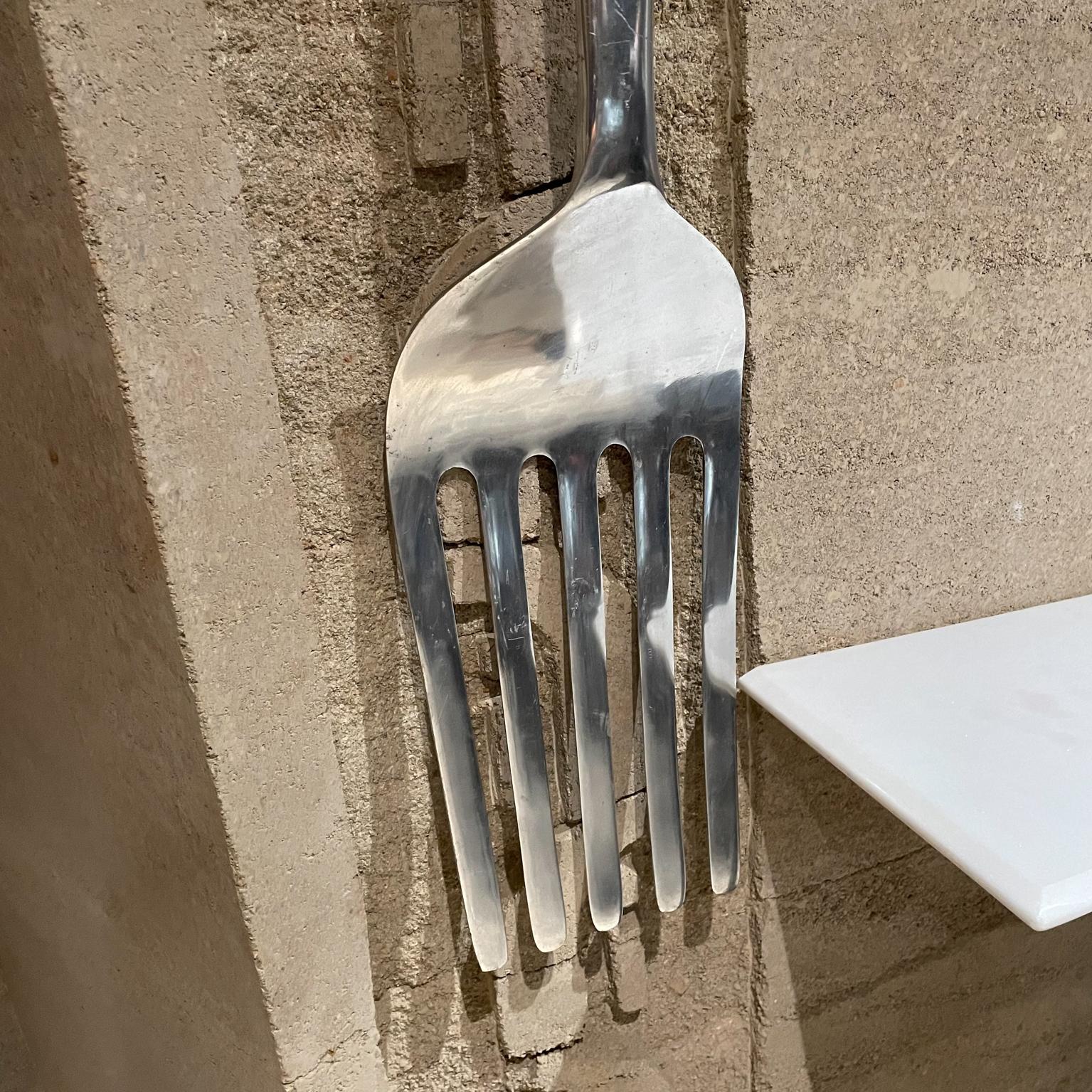 Mid-Century Modern 1970s Artisan Curtis C Jere Fork & Spoon Pop Art Wall Sculpture California For Sale