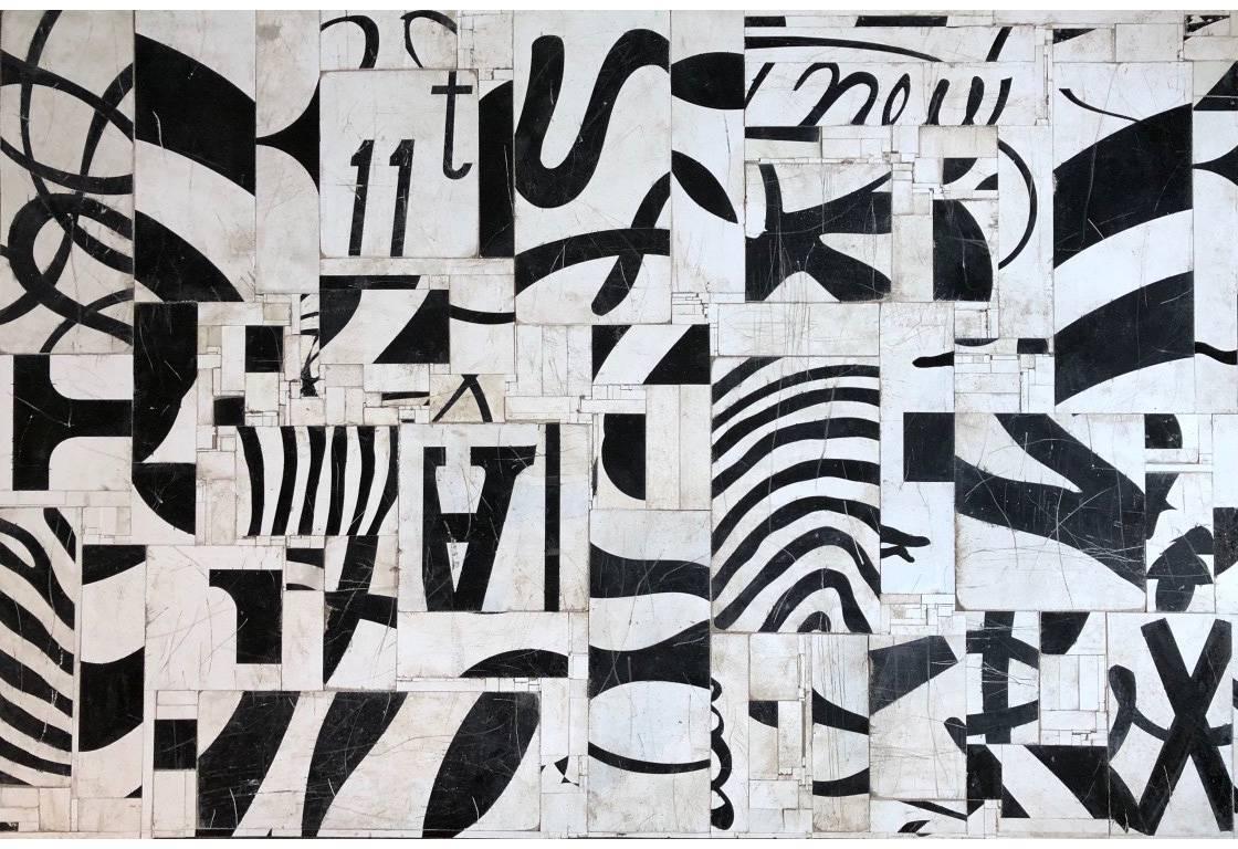 Curtis Cutshaw Abstract Painting – Die Uhr ist mit einem Stift versehen