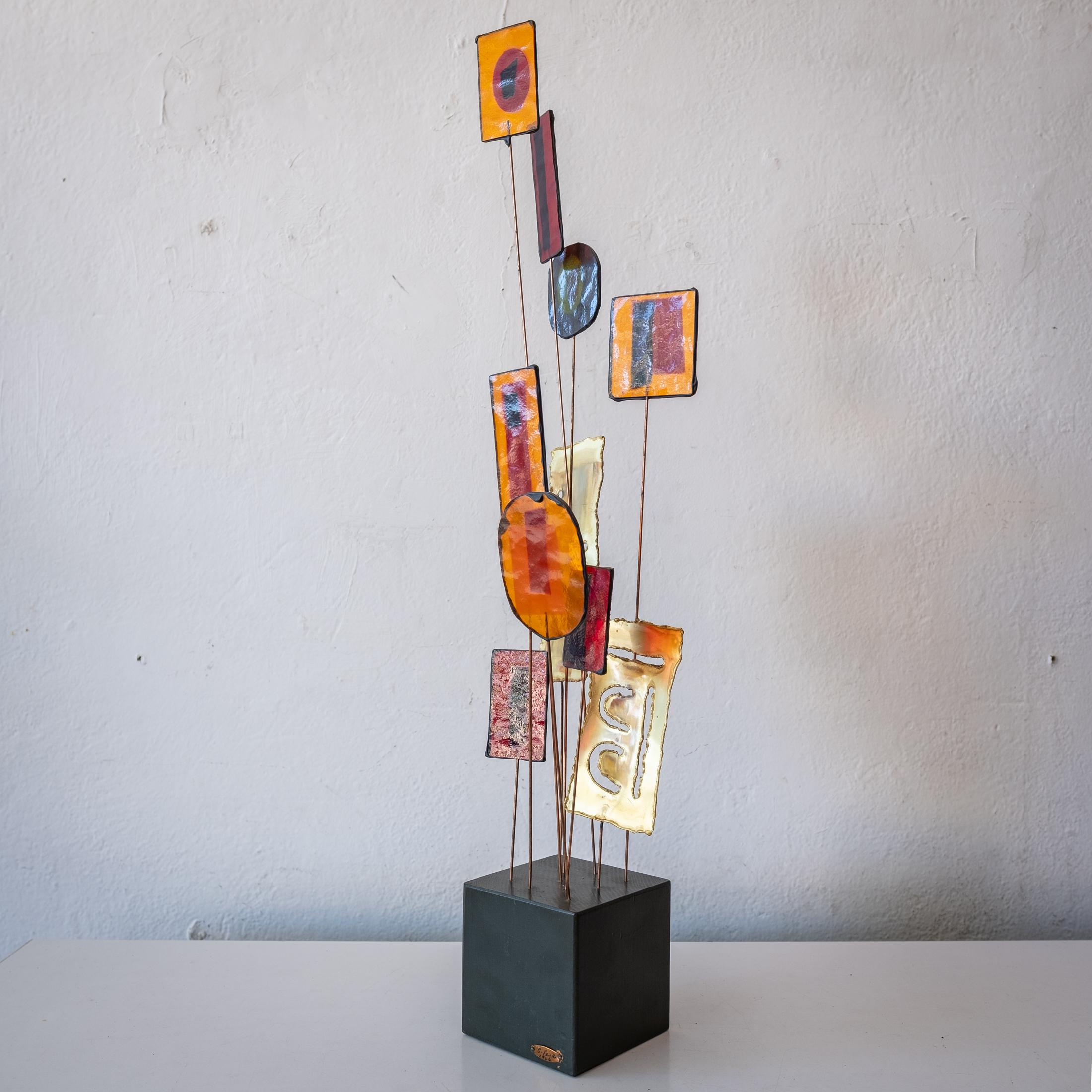 Mid-20th Century Curtis Jere 1966 Modernist Kinetic Sculpture 1960s