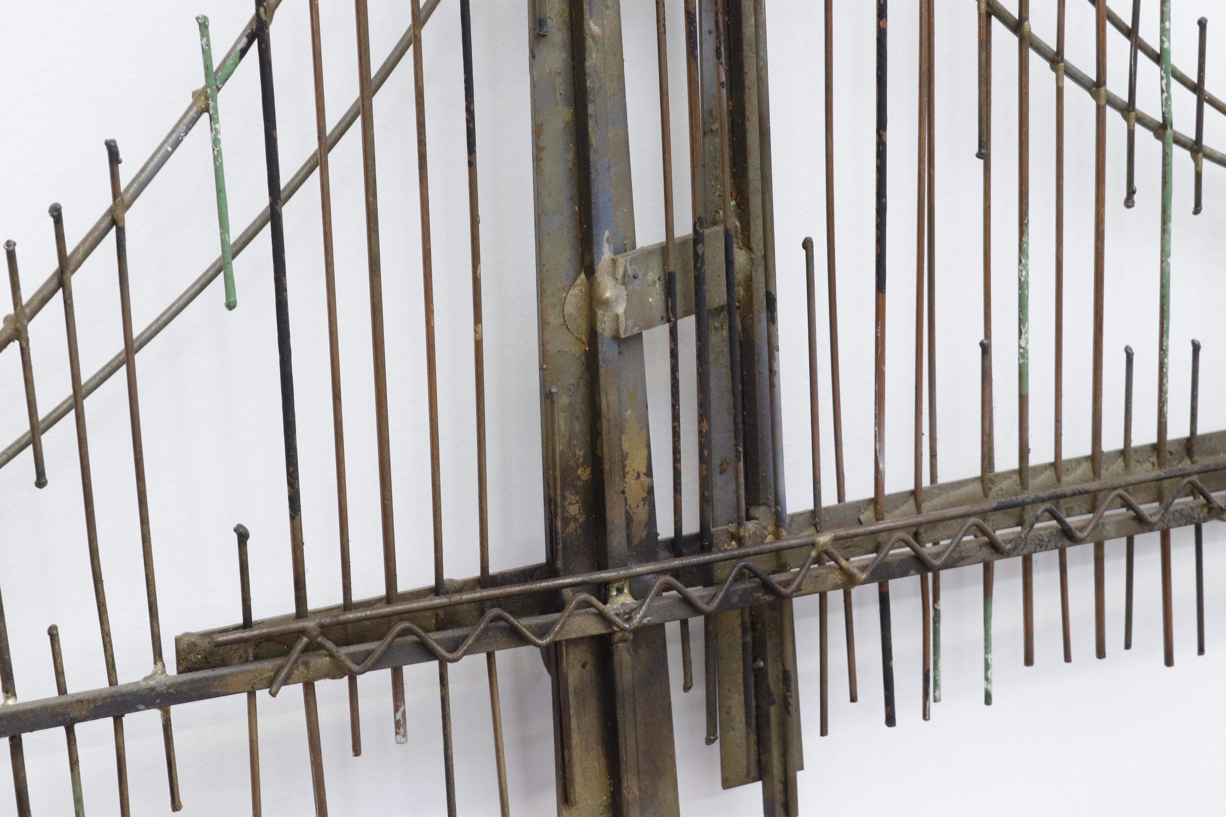 Late 20th Century Curtis Jere 1970's Golden Gate Bridge Brutalist Wall Sculpture
