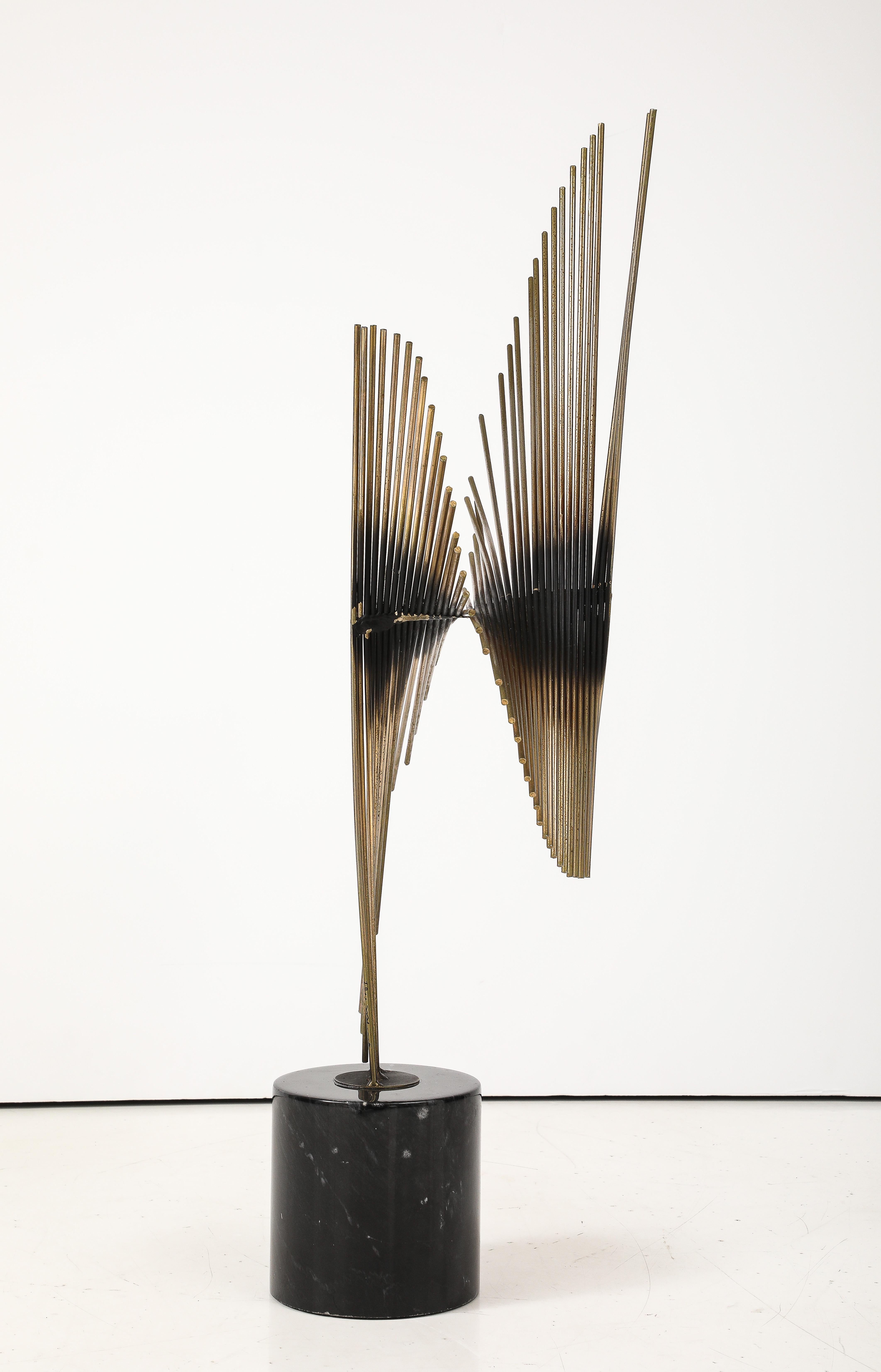 Mid-Century Modern Sculpture de table moderniste de Curtis Jere, 1989 en vente