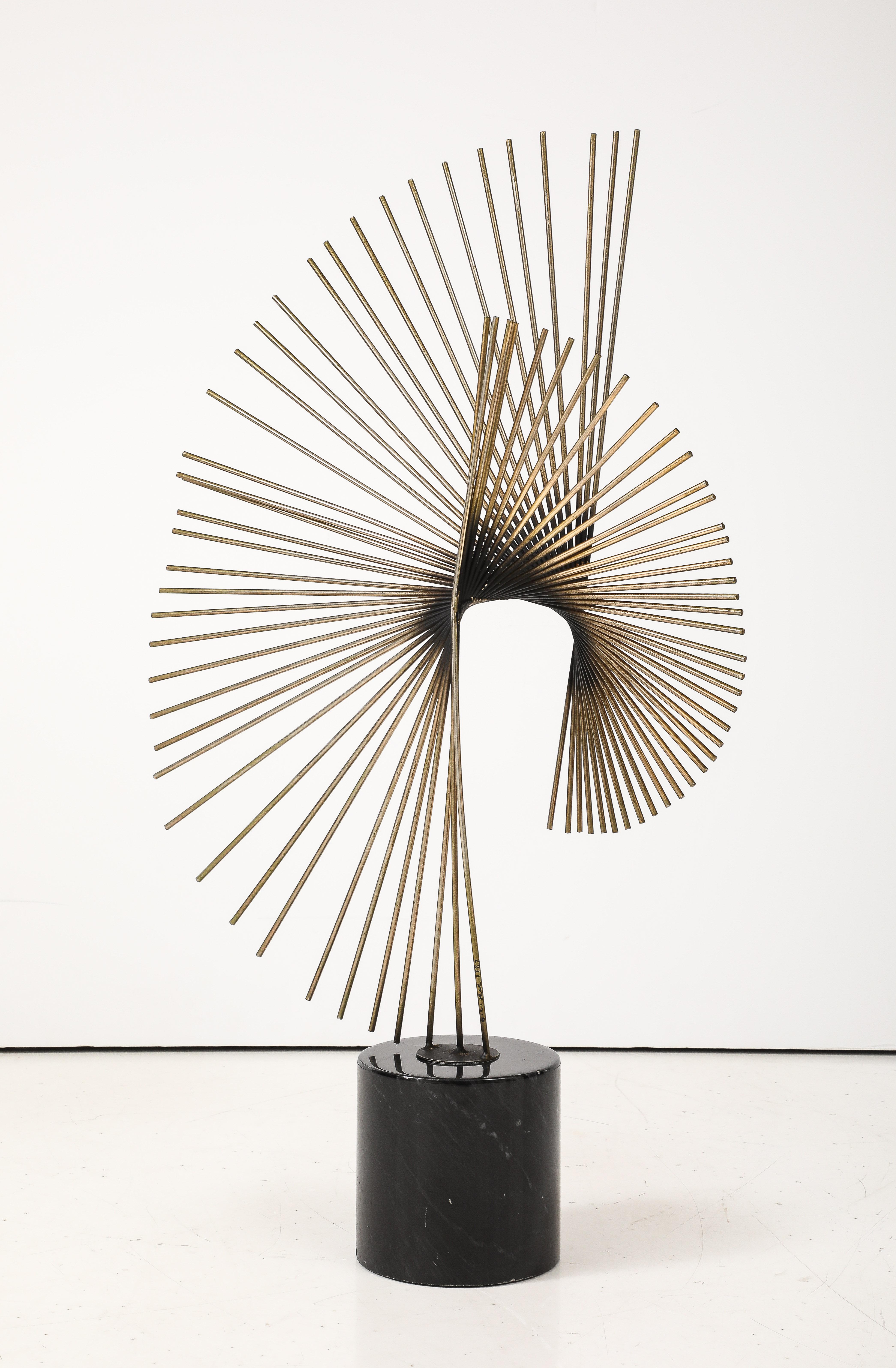 Acier Sculpture de table moderniste de Curtis Jere, 1989 en vente