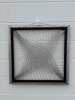 Curtis Jeré 3D Steel Wire Pendulum Art Wall Sculpture OP/Art Style Abstract