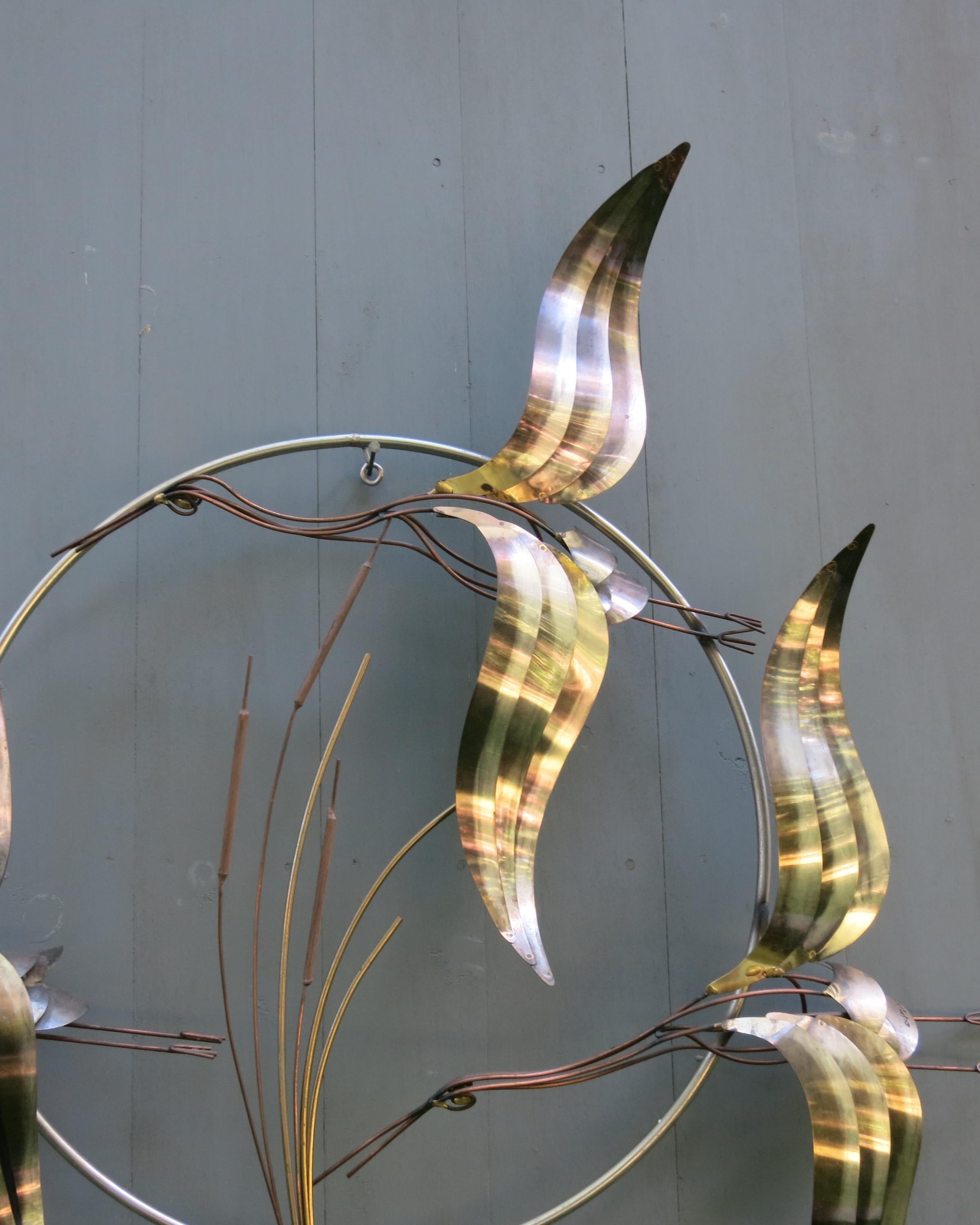 Mid-Century Modern Curtis Jere Artisan House Metal Bird Sculpture