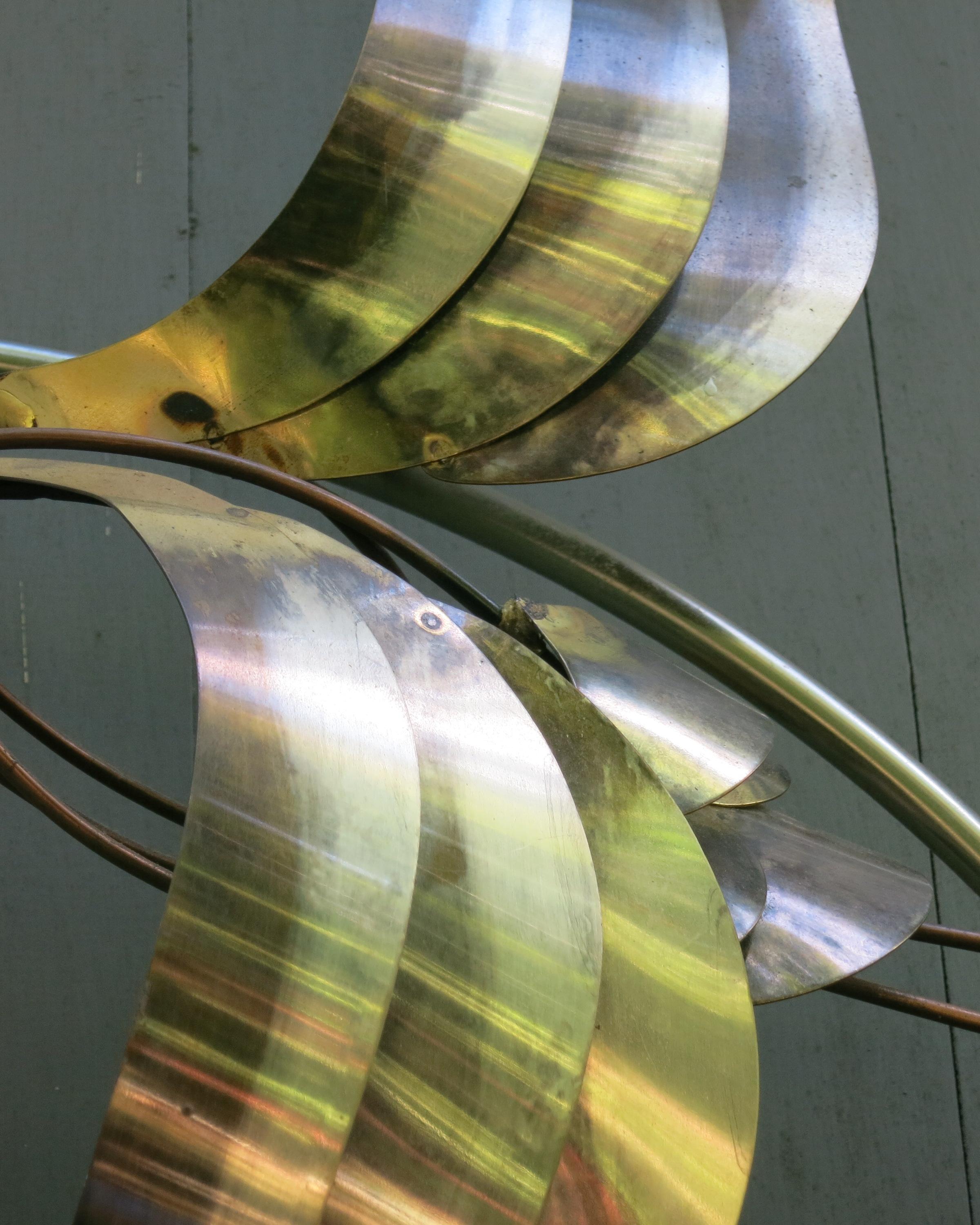 Curtis Jere Artisan House Metal Bird Sculpture In Good Condition In Newtown, CT