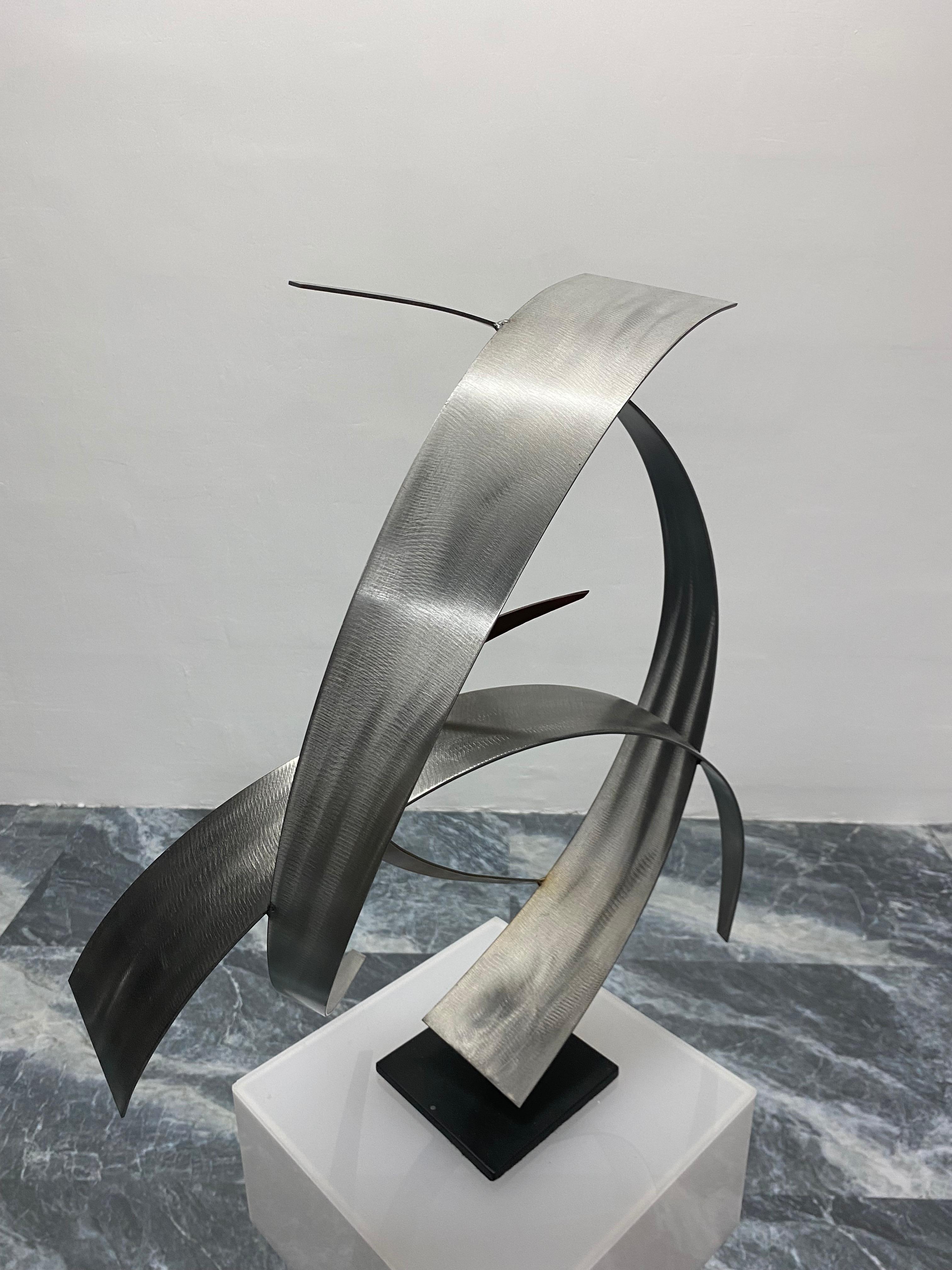 Contemporary Curtis Jeré Artisan House Modern Steel and Copper Sculpture, 2009