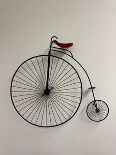 Curtis Jere' Bicycle - Bike "Highwheeler" Wall Art Sculpture - Signed 1983